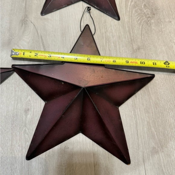 Metal Star Hanging Wall Decor with Pockets, Barn Style, Rustic 10”x11” - 4 qty - Picture 3 of 6